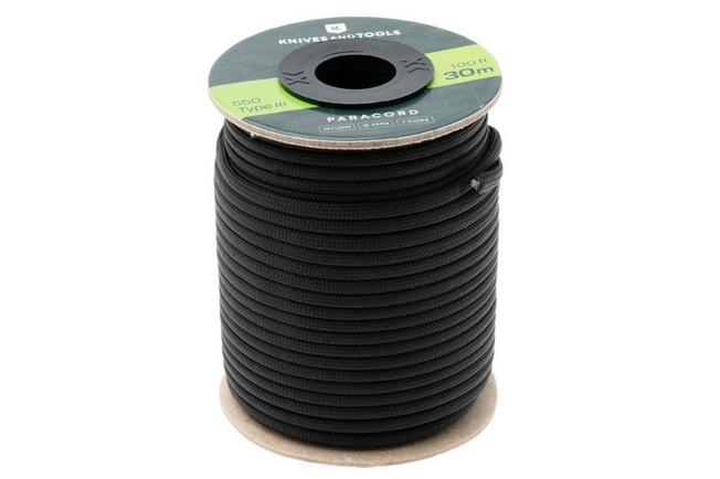 Bild für Knivesandtools 550 Paracord Type III, Black, 100ft (30 m)