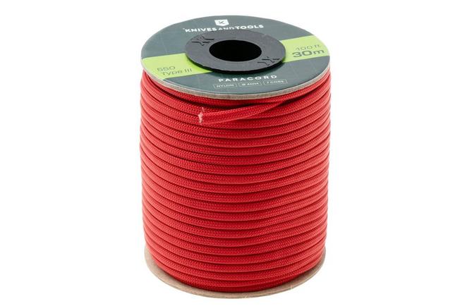 Bild für Knivesandtools 550 Paracord Type III, Cherry, 100ft (30 m)