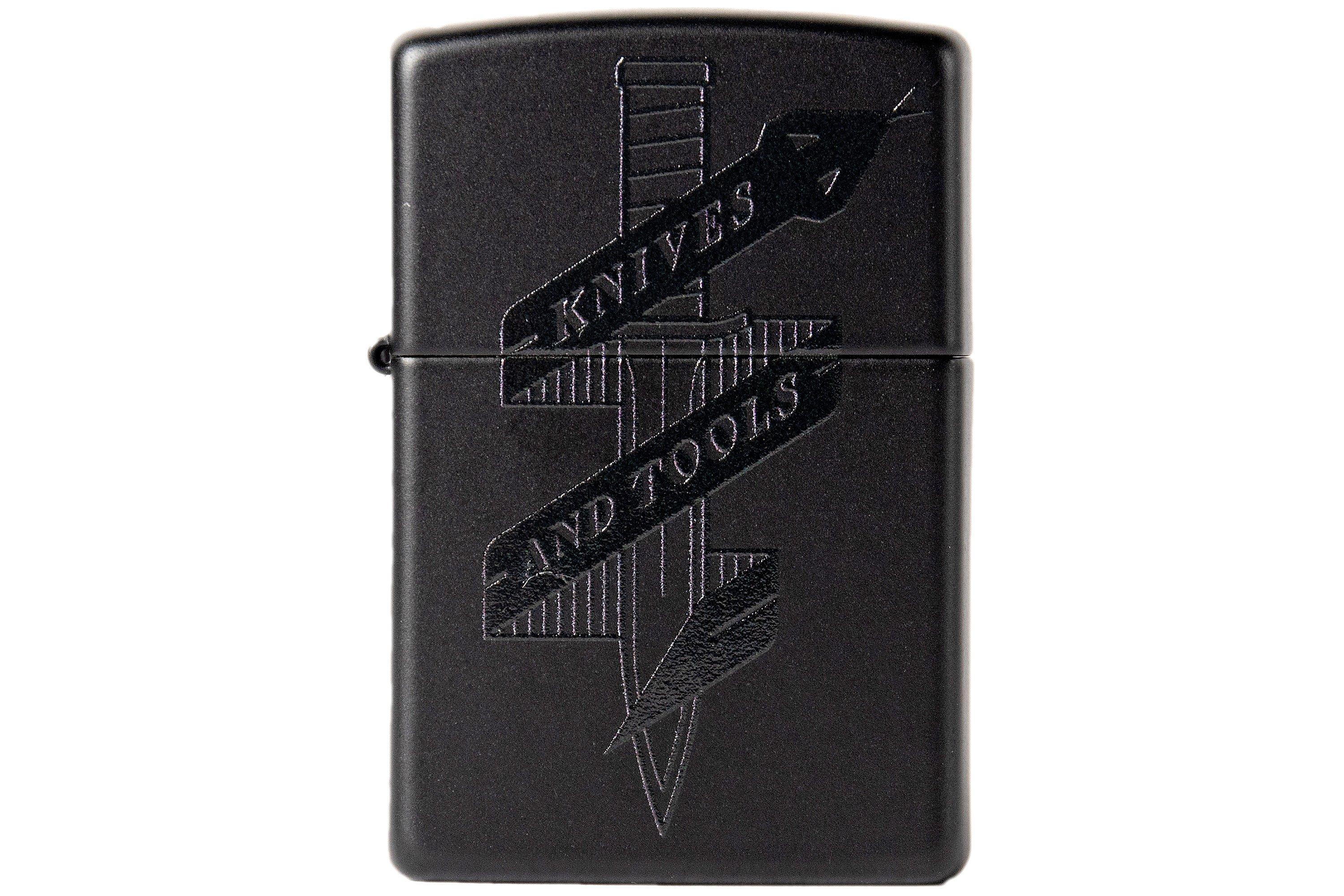 Knivesandtools Zippo Black Matte Snake, black, lighter