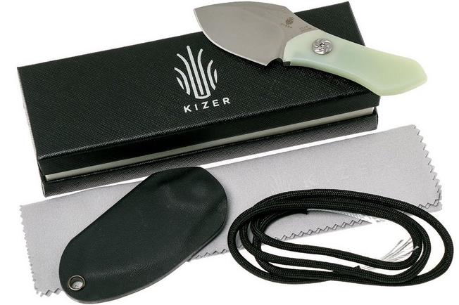 Image for Kizer Thumbper Short 1013 Skinner neck knife, Matt Cucchiara design