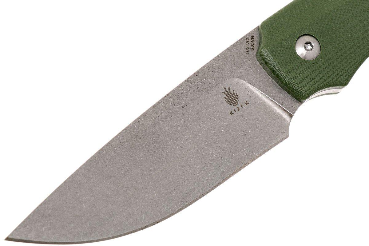 Kizer T2 Task 2 Ki1021A2 Green fixed knife, Uli Hennicke Kizer T2 Task 2 Ki1021A2 Green fixed knife, Uli Hennicke