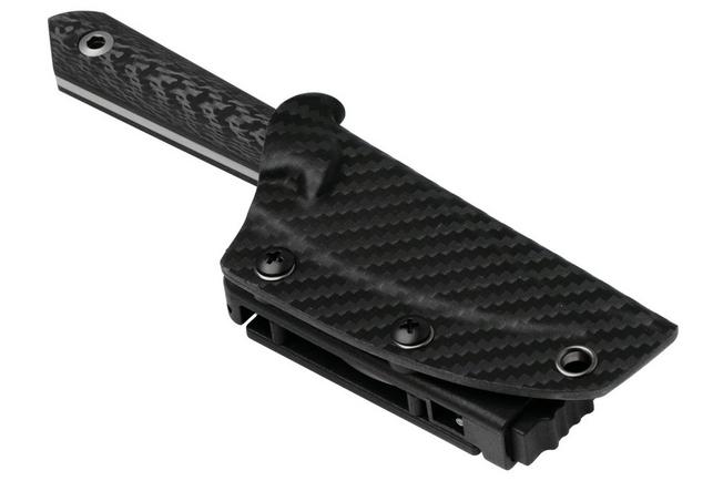 Afbeelding voor Kizer Harpoon Mini 1040S8 Satin M390, Black Carbon Fiber vaststaand mes, Maverick Customs design