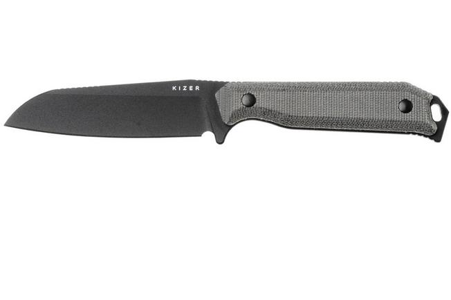 Afbeelding voor Kizer Begleiter Fix 1045MS1, Black CPM 3V, Black Micarta vaststaand mes, Azo design