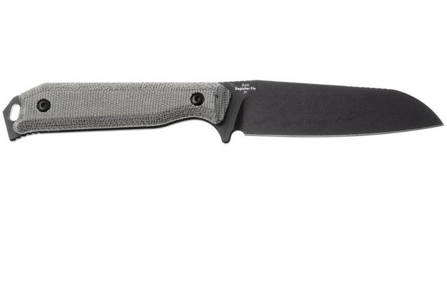 Afbeelding voor Kizer Begleiter Fix 1045MS1, Black CPM 3V, Black Micarta vaststaand mes, Azo design