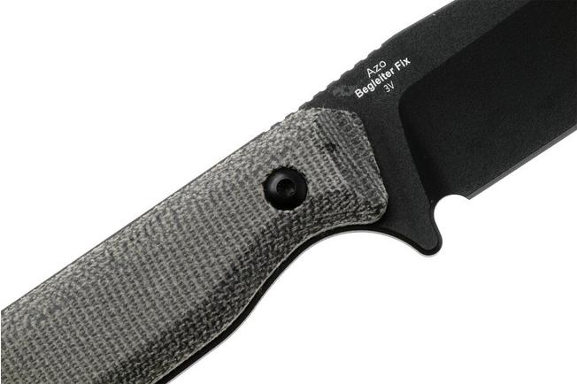 Afbeelding voor Kizer Begleiter Fix 1045MS1, Black CPM 3V, Black Micarta vaststaand mes, Azo design