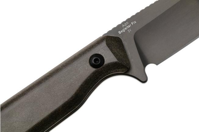 Afbeelding voor Kizer Begleiter Fix 1045MT1, Matte DLC Ultra CPM 3V, Chocolate Glacier Richlite, vaststaand mes, Azo design