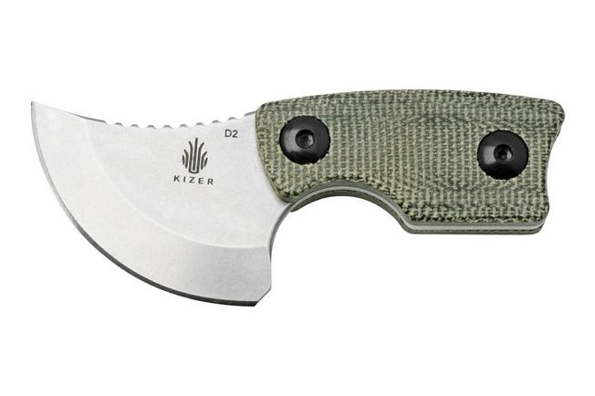 Imagen para Kizer Rocker 1051A1 Micarta, acero D2, cuchillo de cuello, Dirk Pinkerton design