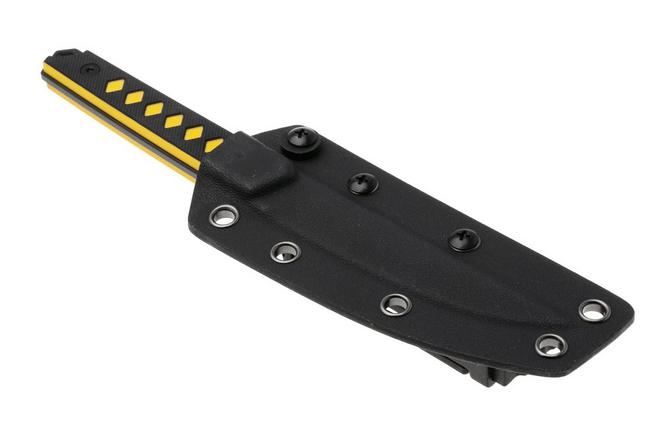 Afbeelding voor Kizer Kwaiken 1066A3, Black Nitro-V, Black/Yellow G10, vaststaand mes, Johan Jordaan design 