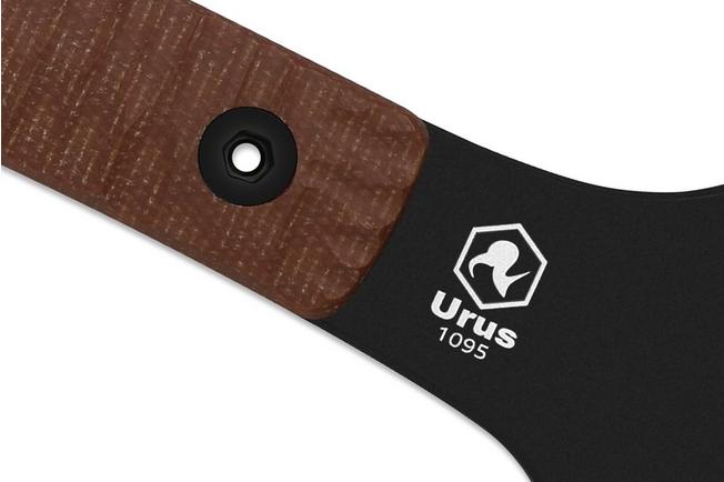 Image pour Kizer Urus 1073A1, Black Coated 1095, Brown Micarta, tomahawk, Maciek Waluszko design