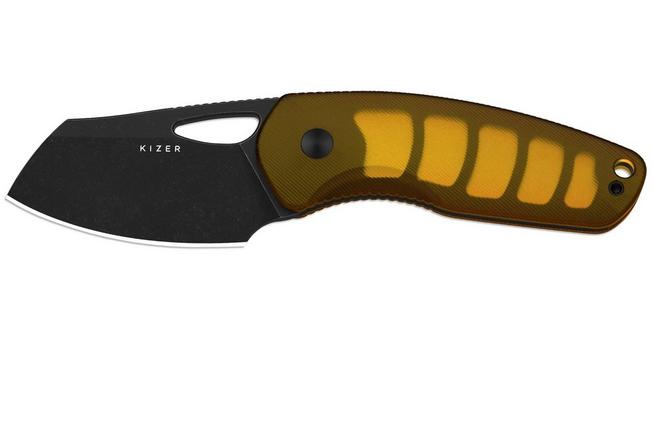 Bild für Kizer Hornet 1074A1 Blackwashed 14C28N, Yellow PEI, Fahrtenmesser, Evgeniy Bulychev Design