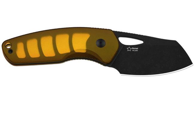 Bild für Kizer Hornet 1074A1 Blackwashed 14C28N, Yellow PEI, Fahrtenmesser, Evgeniy Bulychev Design