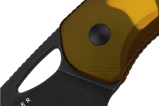 Bild für Kizer Hornet 1074A1 Blackwashed 14C28N, Yellow PEI, Fahrtenmesser, Evgeniy Bulychev Design