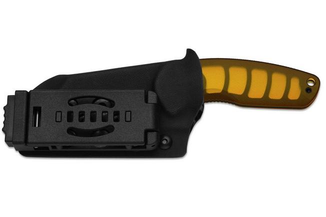 Bild für Kizer Hornet 1074A1 Blackwashed 14C28N, Yellow PEI, Fahrtenmesser, Evgeniy Bulychev Design