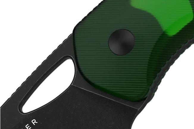 Bild für Kizer Hornet 1074A2 Blackwashed 14C28N Green Acrylic, Fahrtenmesser, Evgeniy Bulychev Design