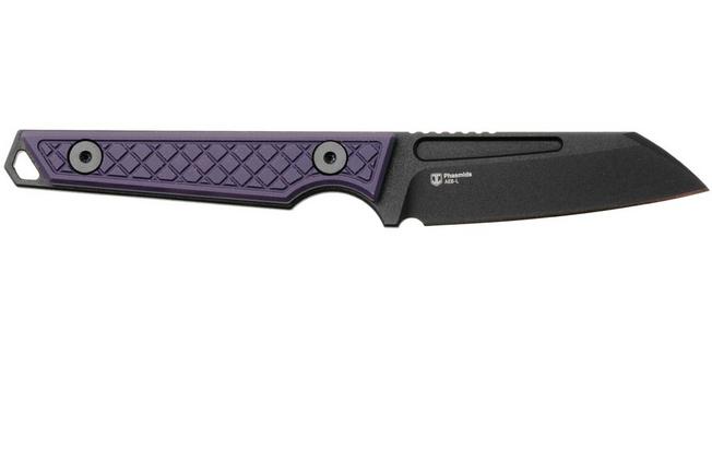 Afbeelding voor Kizer Vanguard Phasmids 1079A1 Black AEB-L, Purple G10, vaststaand mes, Johan Jordaan design