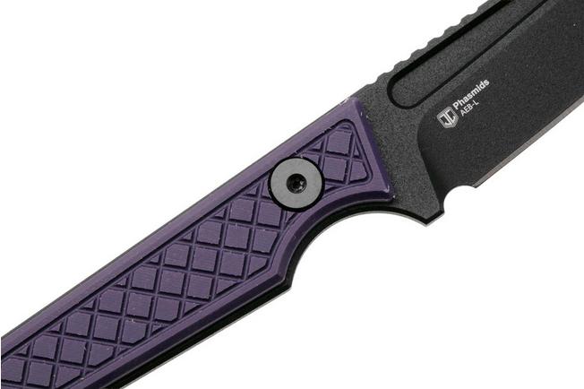 Afbeelding voor Kizer Vanguard Phasmids 1079A1 Black AEB-L, Purple G10, vaststaand mes, Johan Jordaan design
