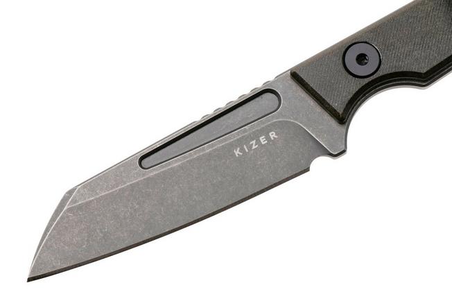 Afbeelding voor Kizer Vanguard Phasmids 1079A2 Stonewashed AEB-L, Chocolate Glacier, vaststaand mes, Johan Jordaan design