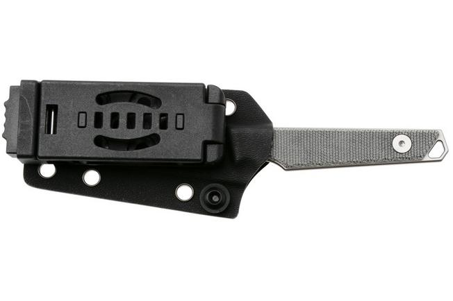 Afbeelding voor Kizer Vanguard Phasmids 1079A3 Satin AEB-L, Gray Micarta, vaststaand mes, Johan Jordaan design