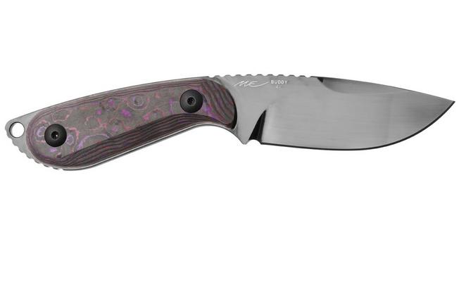 Afbeelding voor Kizer Buddy 1081A10, Polished DLC CPM 4V, Purple Haze Fat Carbon vaststaand mes, Maksim Epifantsev design