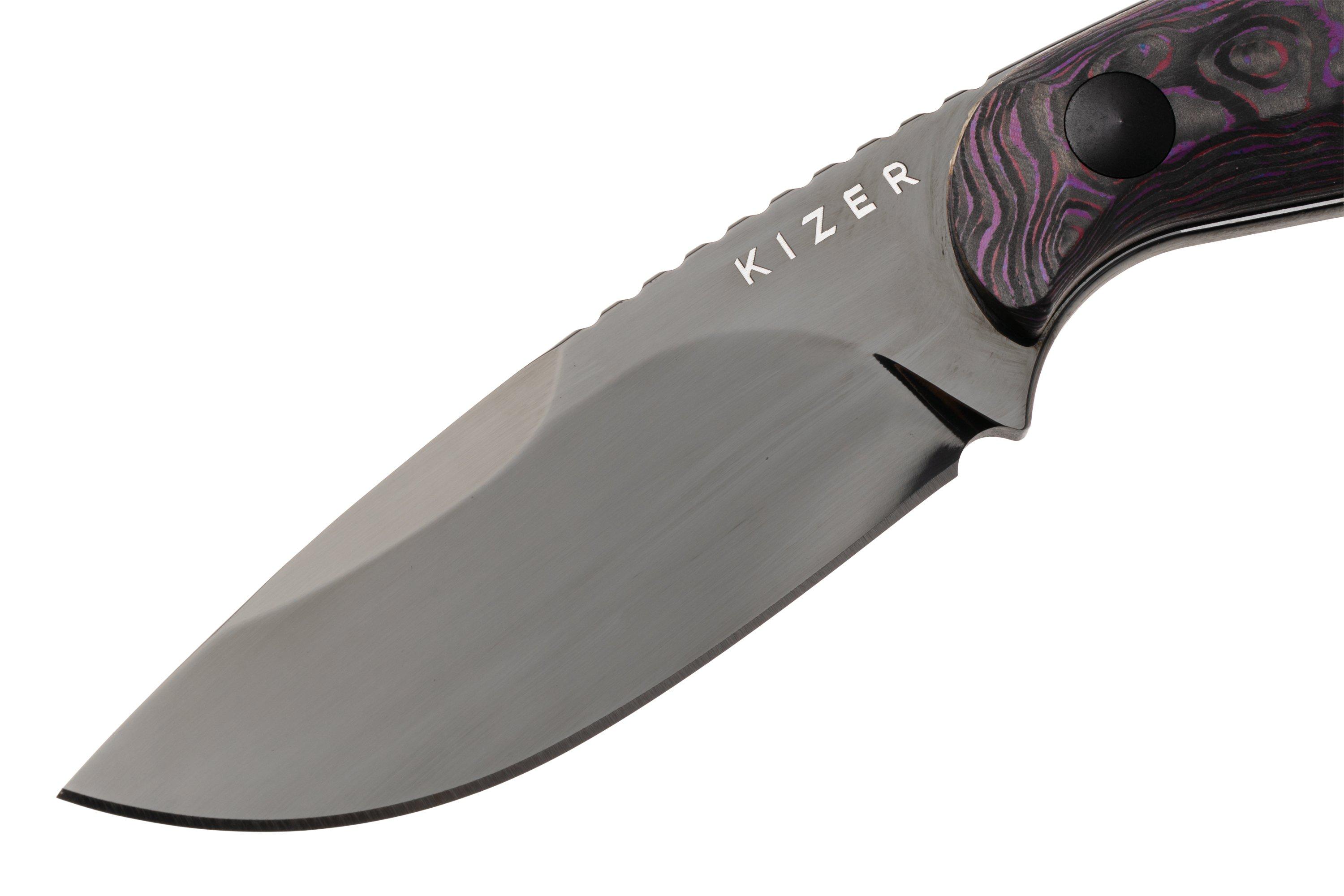 Kizer Buddy 1081A10, Polished DLC CPM 4V, Purple Haze Fat Carbon fixed ...