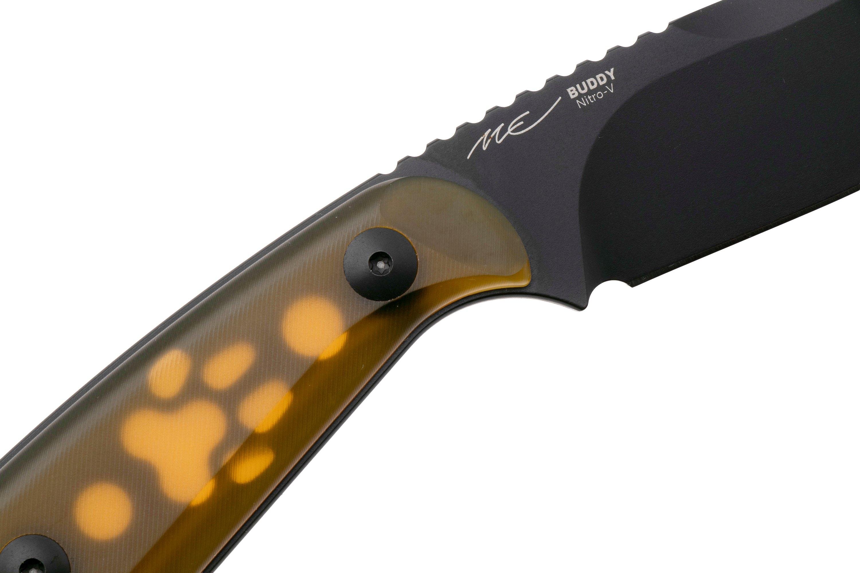 Third Life ノバート・ショルナー Nóż z głownią stałą Kizer Buddy 1081A1 Black Nitro-V, Ultem