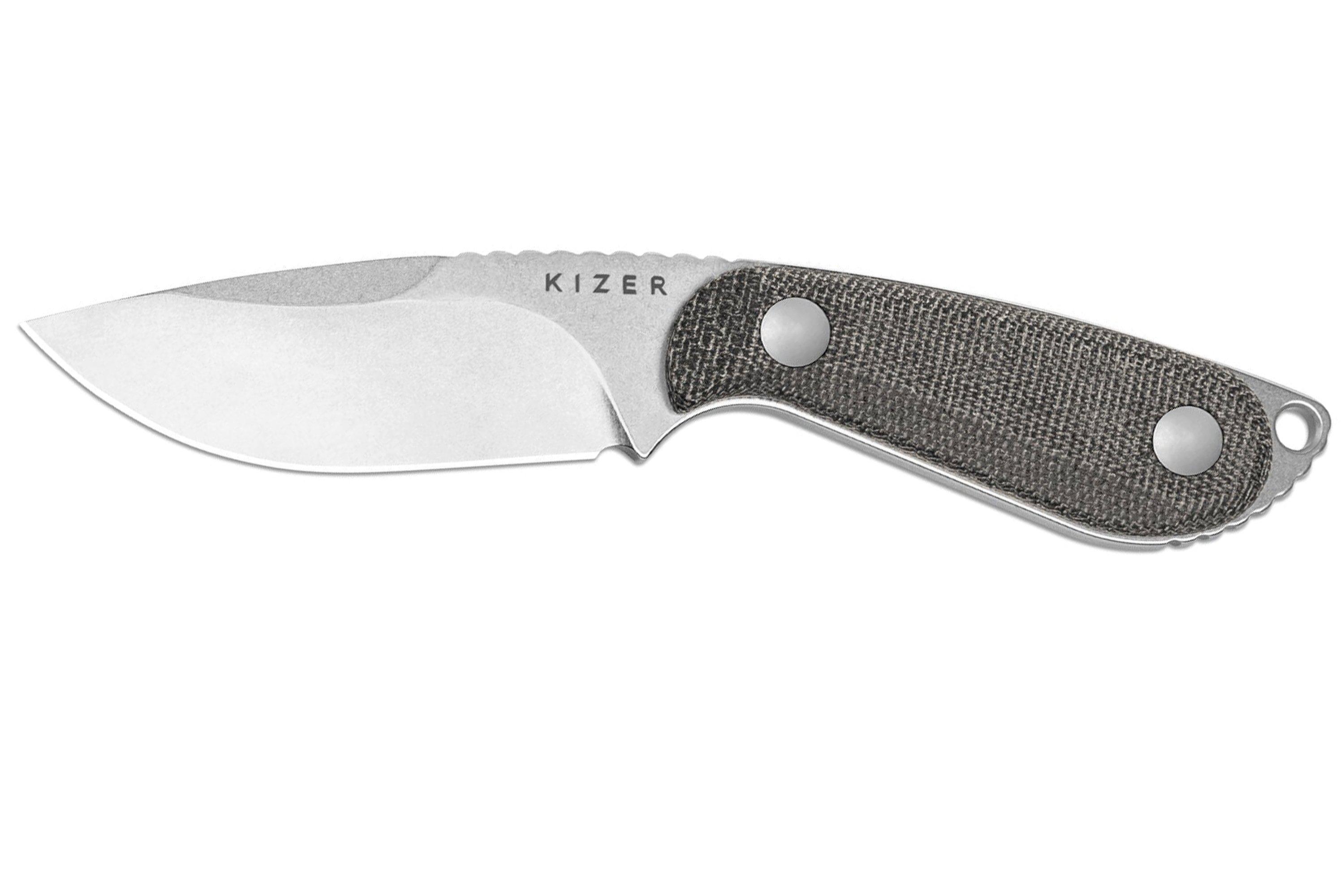 Nóż z głownią stałą Kizer Buddy 1081A8 Satin 14C28N, Black