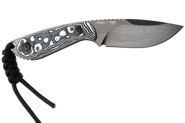 Afbeelding voor Kizer Buddy 1081A9, Satin Brushed DLC M390, Fat Carbon White Storm, vaststaand mes, Maksim Epifantsev design