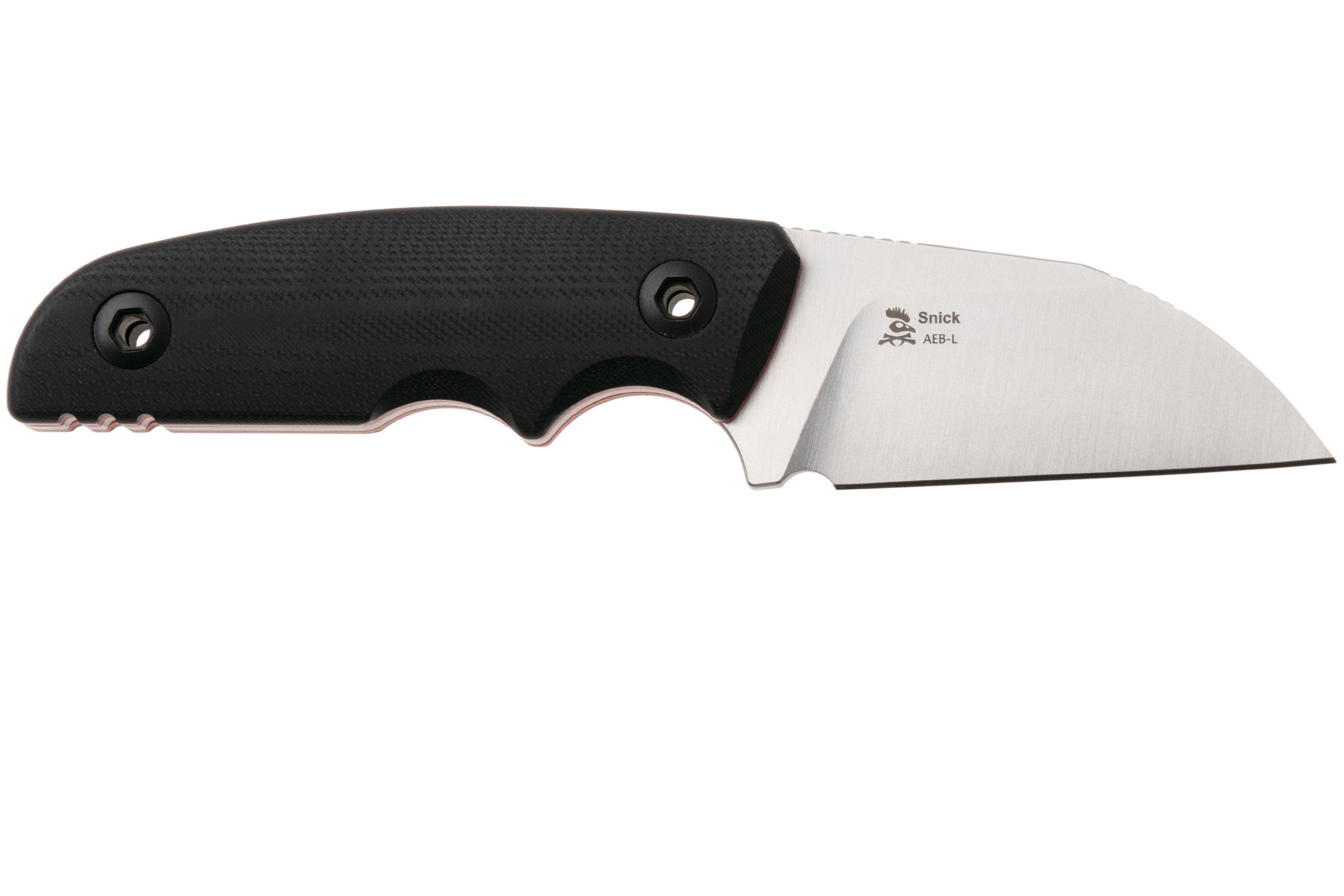 Kizer Snick 1085A1 Satin AEB-L, Black G10, coltello fisso, Kornel Kiss ...