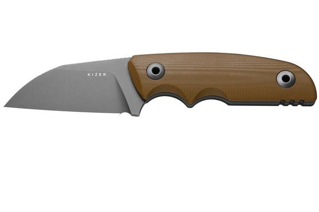 Bild für Kizer Snick 1085A2 Gray Stonewashed AEB-L, Brown G10, Fahrtenmesser, Kornel Kiss Design