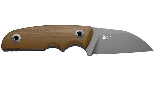 Bild für Kizer Snick 1085A2 Gray Stonewashed AEB-L, Brown G10, Fahrtenmesser, Kornel Kiss Design