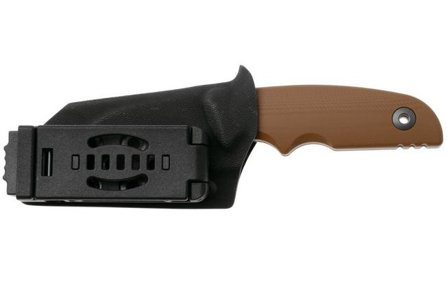 Image for Kizer Snick 1085A2 Gray Stonewashed AEB-L, Brown G10, fixed knife, Kornel Kiss design