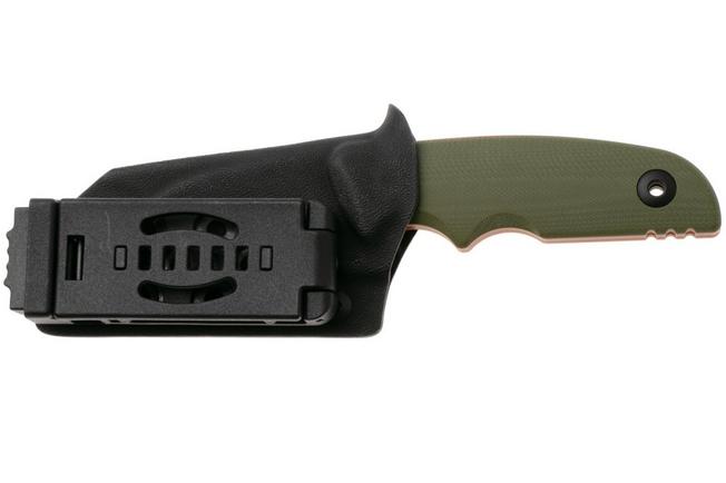 Image for Kizer Snick 1085A3 Blackwashed AEB-L, Green G10, fixed knife, Kornel Kiss design