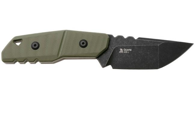 Afbeelding voor Kizer Vanguard Quartz 1086A1 Blackwashed AEB-L, OD Green G10, vaststaand mes, Kornel Kiss design