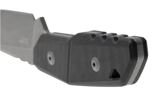 Afbeelding voor Kizer Vanguard Quartz 1086A2 Stonewashed PVD AEB-L, Black G10, vaststaand mes, Kornel Kiss design