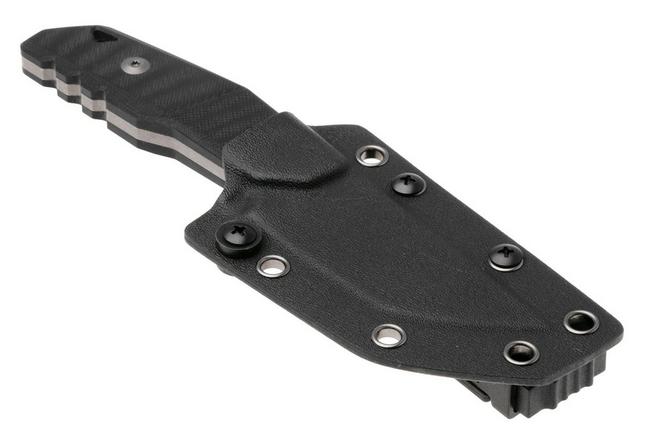 Afbeelding voor Kizer Vanguard Quartz 1086A2 Stonewashed PVD AEB-L, Black G10, vaststaand mes, Kornel Kiss design