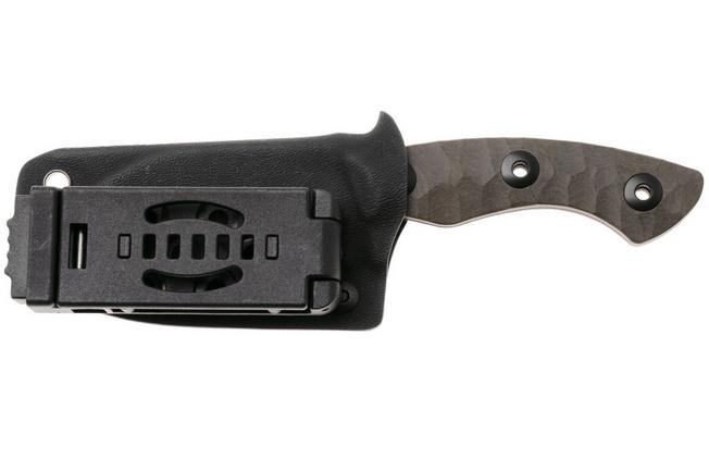 Afbeelding voor Kizer Vanguard Rook 1090A1 Black 10V, Chocolate Glacier Richlite, vaststaand mes, Vincent Rizzo design 