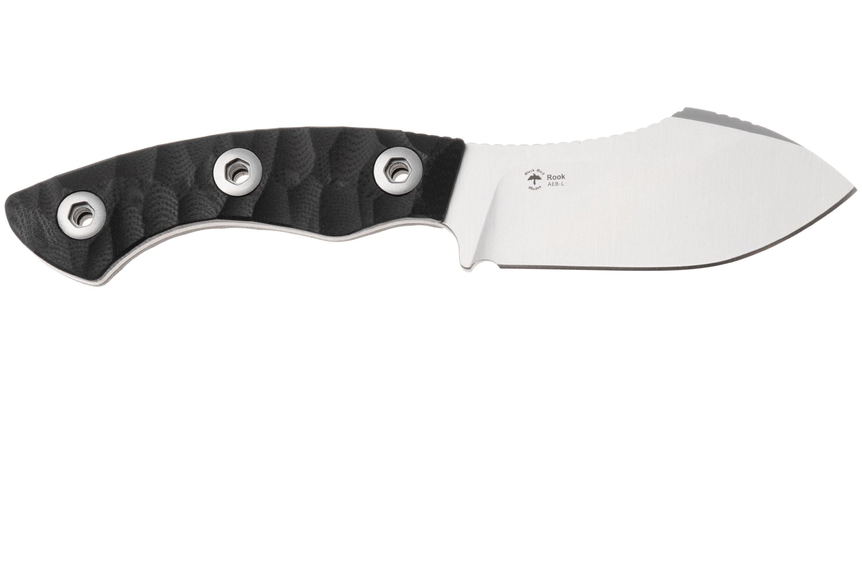 Kizer Vanguard Rook 1090A3 Satin AEB-L, Black G10, fixed knife, Vincent ...
