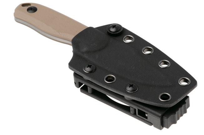 Afbeelding voor Kizer Vanguard Drop Bear Fix 1092A2 Clippoint Satin AEB-L, Tan G10, vaststaand mes, Azo design