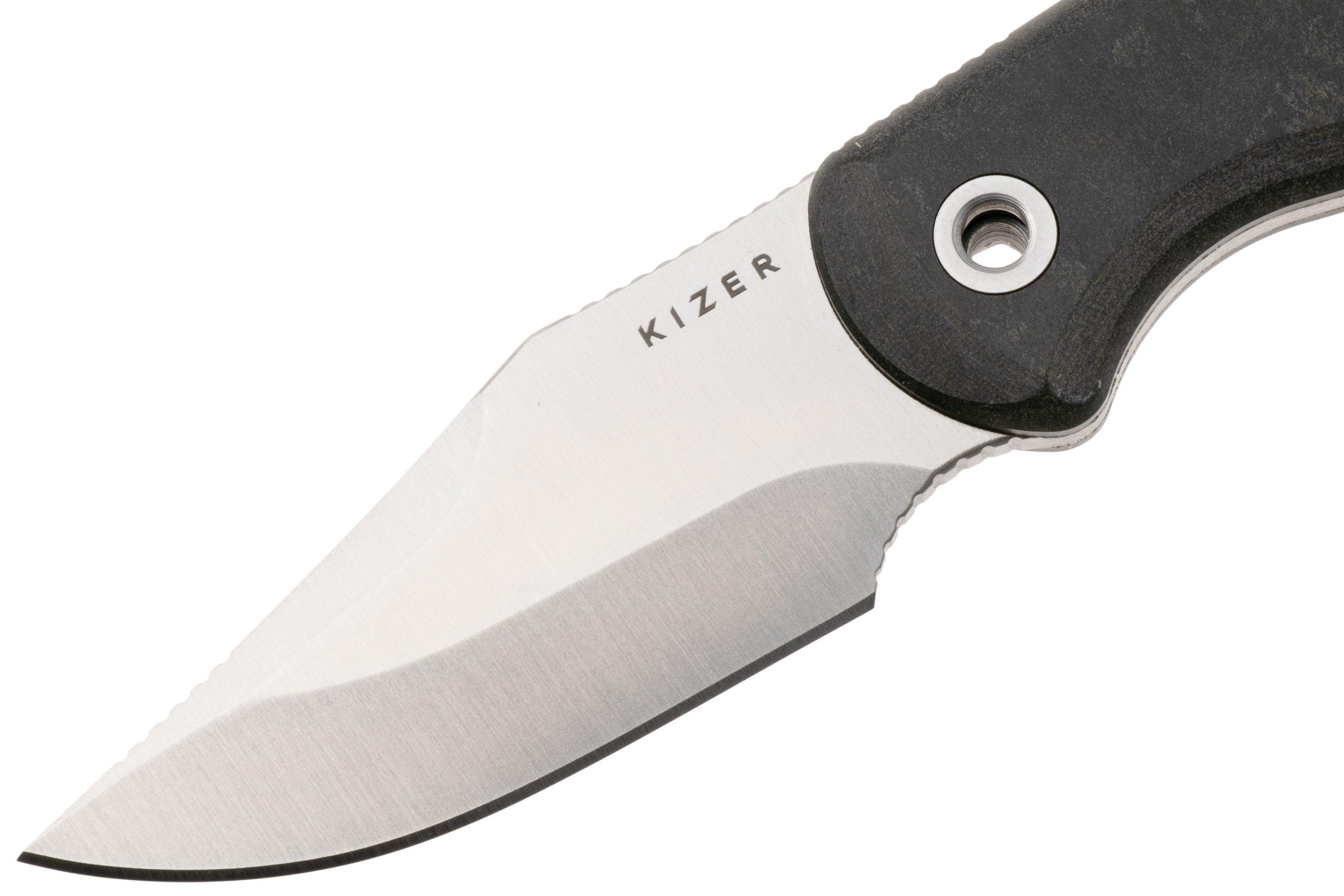 Kizer Vanguard Drop Bear Fix 1092A3 Clippoint Satin S45VN, Richlite ...