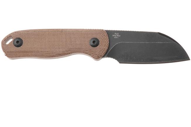 Afbeelding voor Kizer Vanguard Drop Bear Fix 1093A2 Sheepsfoot Blackwashed AEB-L, Norplex UltreX Micarta, vaststaand mes, Azo design