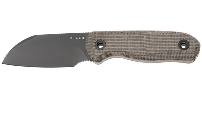 Afbeelding voor Kizer Vanguard Drop Bear Fix 1093A3 Sheepsfoot DLC S45VN, Norplex UltreX Micarta, vaststaand mes, Azo design