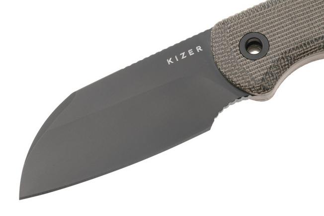 Afbeelding voor Kizer Vanguard Drop Bear Fix 1093A3 Sheepsfoot DLC S45VN, Norplex UltreX Micarta, vaststaand mes, Azo design