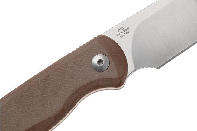 Afbeelding voor Kizer Vanguard Drop Bear Fix 1094A2 Satin 14C28N, Norplex UltreX Micarta, vaststaand mes, Azo design