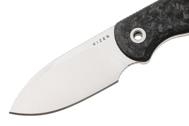 Afbeelding voor Kizer Vanguard Drop Bear Fix 1094A3 Satin M390, Carbonfiber, vaststaand mes, Azo design