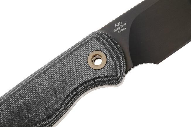 Afbeelding voor Kizer Vanguard Drop Bear Fix 1094A4 DLC S45VN, Grey Micarta, vaststaand mes, Azo design