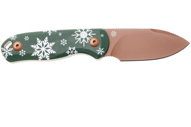 Afbeelding voor Kizer Drop Bear Christmas 2025 Limited Edition 1094MC1, D2 Sunset Metal PVD, Green G10, vaststaand mes