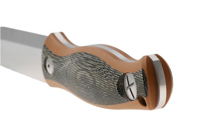 Bild für Kizer Polaris 1100A1, Satin AEB-L, Brown G10 / Black Micarta Fahrtenmesser, Azo Design