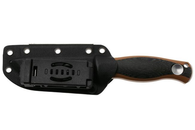 Bild für Kizer Polaris 1100A1, Satin AEB-L, Brown G10 / Black Micarta Fahrtenmesser, Azo Design