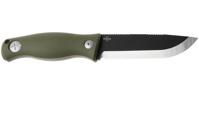 Bild für Kizer Polaris 1100A2, Black 1095 Carbon Steel, OD Green G10, Fahrtenmesser, Azo Design