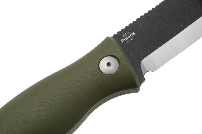 Bild für Kizer Polaris 1100A2, Black 1095 Carbon Steel, OD Green G10, Fahrtenmesser, Azo Design